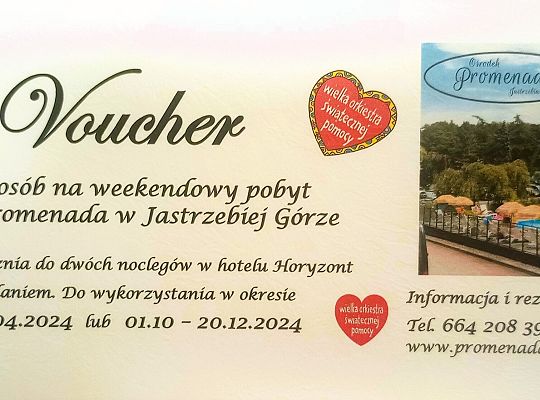 Grafika 10. Voucher na weekendowy pobyt w Jastrzębiej Górze