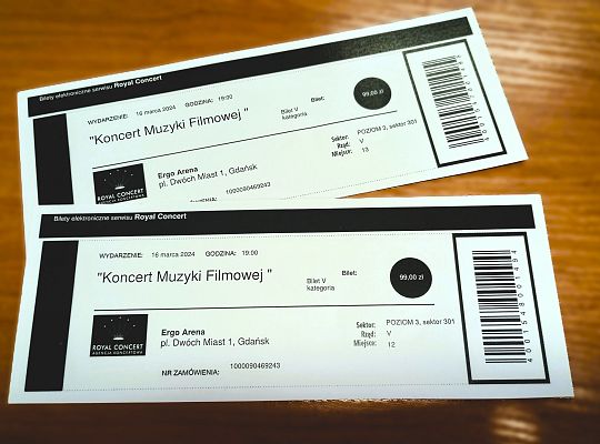 Grafika 14. Bilety na "Koncert Muzyki Filmowej"