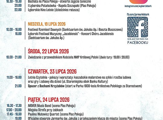 Grafika 3. Program Jarmarku św. Jakuba