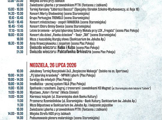 Grafika 4. Program Jarmarku św. Jakuba