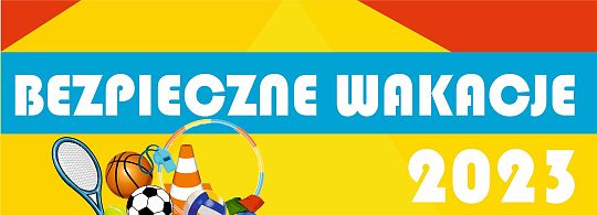 Grafika Bezpieczne Wakacje 2023