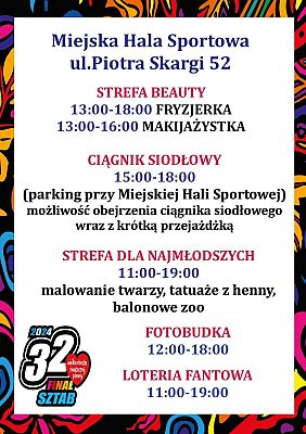 Szczegółowy program 32. Finału WOŚP