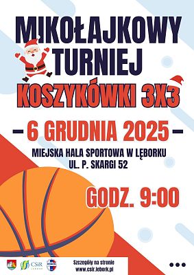 Grafika Mikołajkowy Turniej Koszykówki 3x3