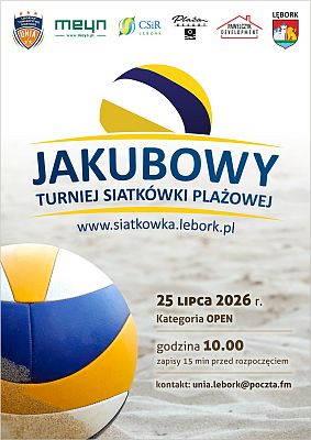 Grafika Jakubowy Turniej Siatkówki Plażowej 2026